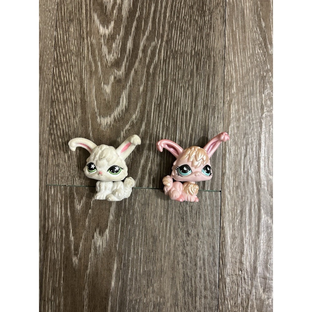 Littlest Pet Shop Angora Rabbit Lot LPS Authentic Hasbro #515 #868